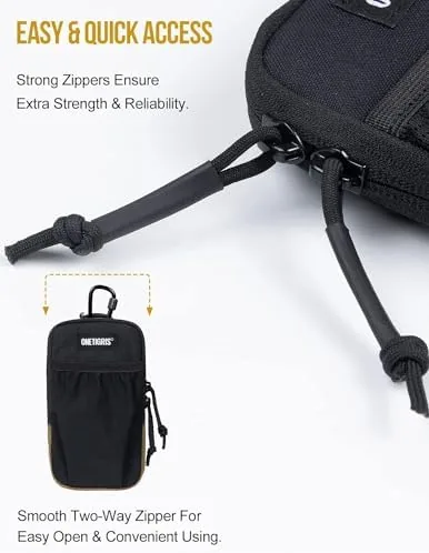 Another view of the ONETIGRIS Backpack Strap Pouch, Phone Belt Holder Molle Phone Holster