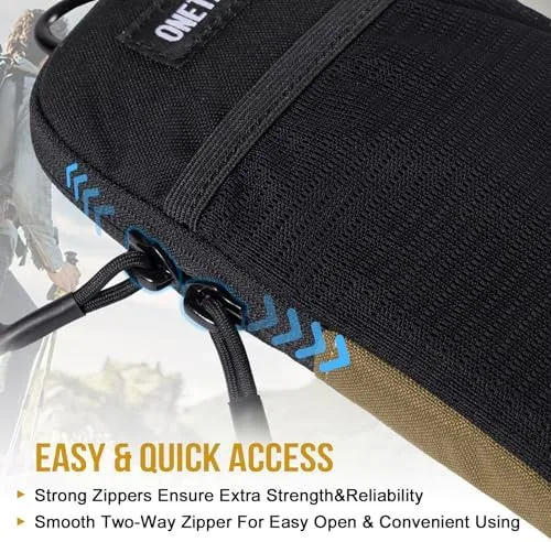 Testing the ONETIGRIS Backpack Strap Pouch, Phone Belt Holder Molle Phone Holster over two weeks
