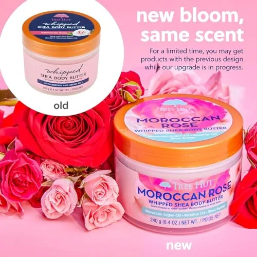 The Tree Hut Moroccan Rose Whipped Body Butter with Shea Butter in real use