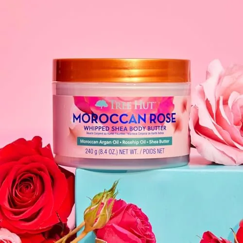 Another view of the Tree Hut Moroccan Rose Whipped Body Butter with Shea Butter