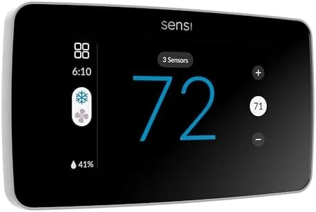 The Sensi app showing a weekly heating and cooling schedule