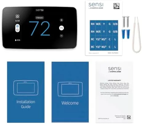 The Sensi app showing energy history and savings over a week