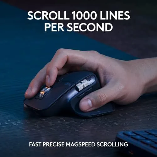 MX Anywhere style mouse from the Combo resting on a glass desk