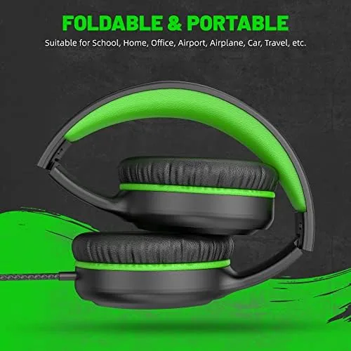 Another view of the UKELALA U2 Wired Headphones for Kids for School Boys Girls