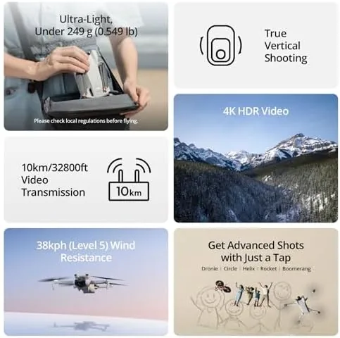 Close look at the DJI Mini 3 With DJI RC, 3-Axis Mechanical Gimbal Mini build quality