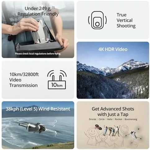 The DJI Mini 3 folded next to a smartphone to show its compact size