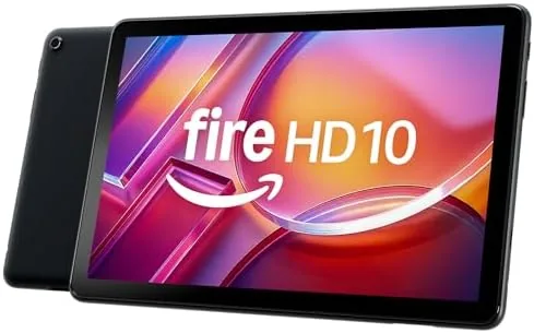 Fire HD 10 displaying a full HD movie scene