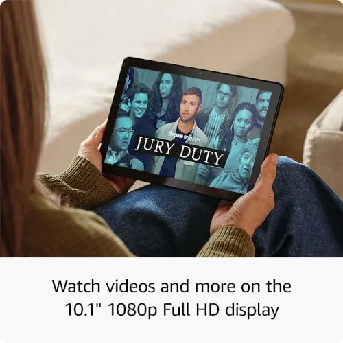 Reading a Kindle book on the Fire HD 10 display