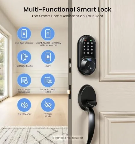 Veise RZ07 matte black compared to a glossy black and a steel smart lock