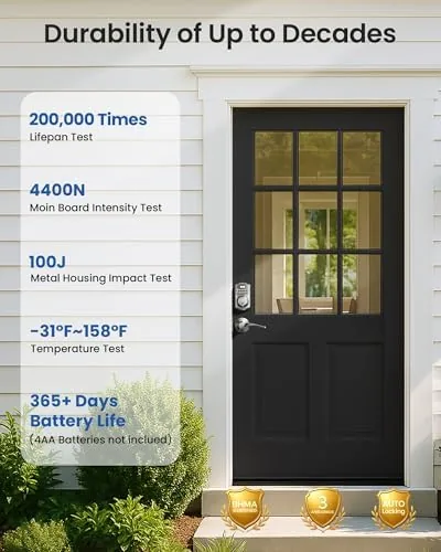 The Veise KS01B Keypad Door Lock with 2 Lever Handles Set compared in context