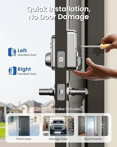 Testing the Veise KS01B Keypad Door Lock with 2 Lever Handles Set over two weeks