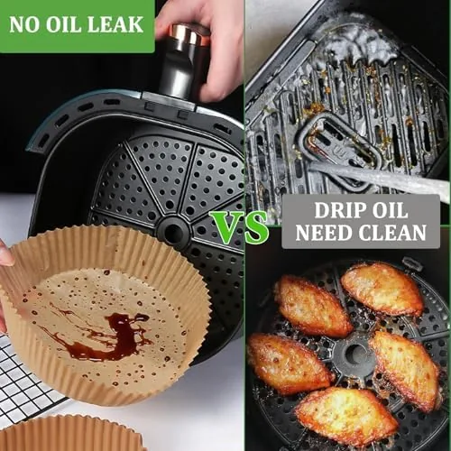 The 200pcs Air Fryer Disposable Paper Liner, Non-Stick Disposable Air Fryer in real use