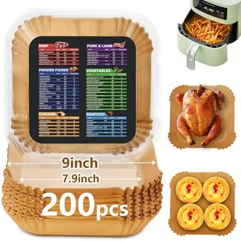 Testing the 200pcs Air Fryer Disposable Paper Liner, Non-Stick Disposable Air Fryer over two weeks