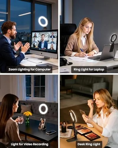 The Evershop Ring Light for Laptop Desk Clip On,Small Computer Video compared in context