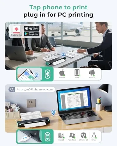 Close look at the Phomemo M08F Inkless Thermal Portable Printer with Case - 8.5 build quality