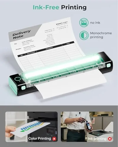 The Phomemo M08F Inkless Thermal Portable Printer with Case - 8.5 in real use