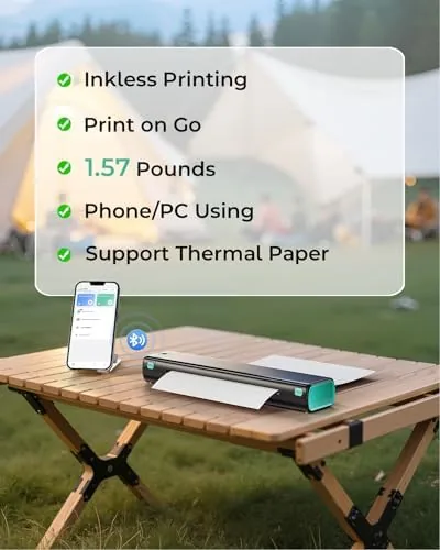 The Phomemo M08F Inkless Thermal Portable Printer with Case - 8.5 compared in context