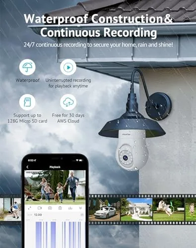 The LaView 4MP Bulb Security Camera 2.4GHz,360° 2K Security Cameras Wireless in real use