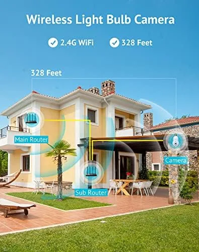 Testing the LaView 4MP Bulb Security Camera 2.4GHz,360° 2K Security Cameras Wireless over two weeks