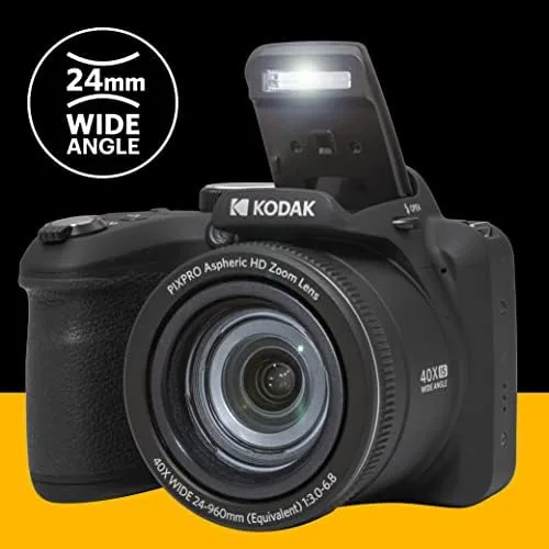 Traveler using the Kodak AZ405 to photograph a wide landscape at the wide end