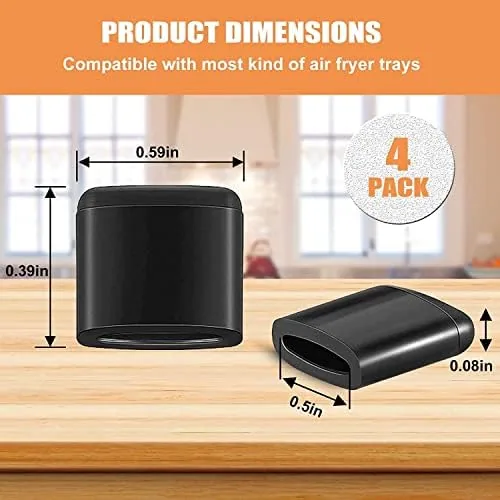 Close look at the ZuKaYeHome Air Fryer Replacement Parts, 4 Pieces Premium Silicone Bumpers build quality