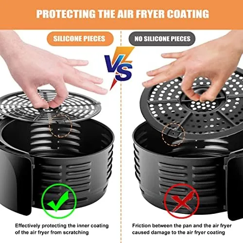 The ZuKaYeHome Air Fryer Replacement Parts, 4 Pieces Premium Silicone Bumpers in real use