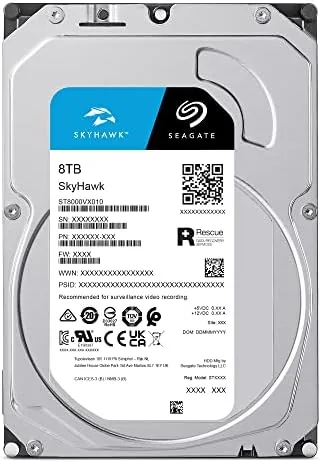 Close look at the Seagate Skyhawk 8TB Video Internal Hard Drive HDD ,  3.5 build quality