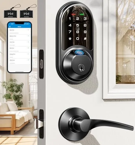 Testing the Veise RZ07B Fingerprint Smart Lock with 2 Lever Handle Set over two weeks