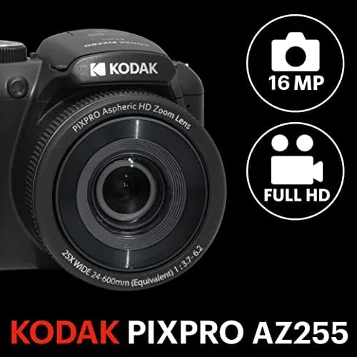 Close up of the AZ255 controls, grip, and zoom rocker around the shutter button