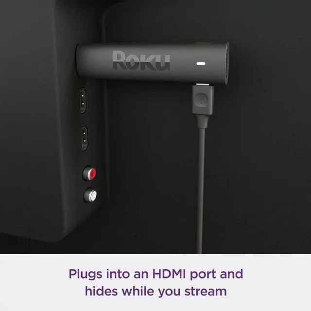 A 4K HDR landscape scene playing on a television through the Roku stick