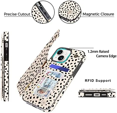 Another view of the uCOLOR for iPhone 13/14 Wallet Case with Card Holder |