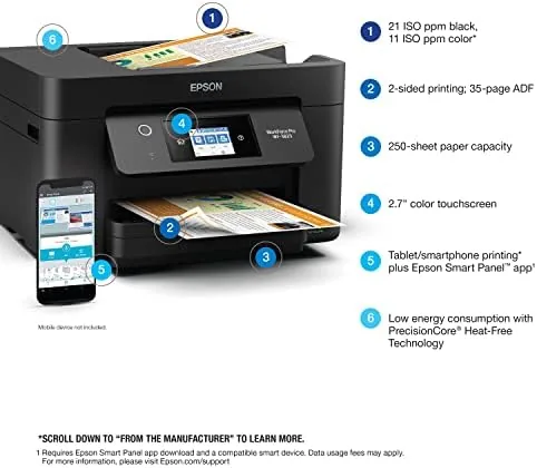 The Epson Workforce Pro WF-3823 Wireless Color All-in-One Inkjet Printer | in real use