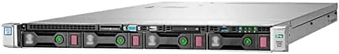 The front drive bays and status LEDs of the DL360 Gen9 with 16TB of storage installed