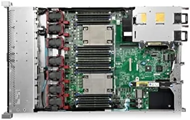 A virtualization console showing many virtual machines running on the DL360 Gen9