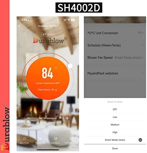 The Durablow SH4002D WiFi On/Off Remote Control for Gas Fireplace Valve in real use