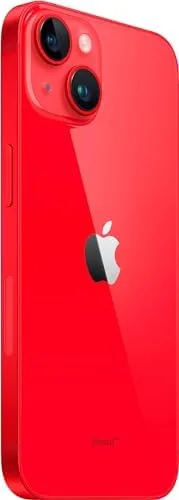 Close up of the red back panel showing the dual camera lenses
