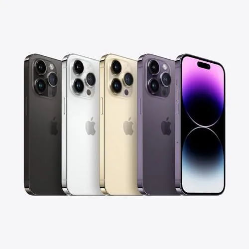 Another view of the Apple iPhone 14 Pro, 128GB, Deep Purple - Unlocked (Renewed)