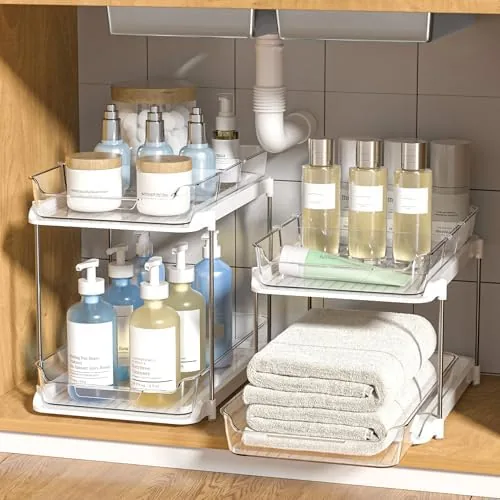 Delamu 2-Tier Under Sink Organizer Review: Stacked Sense