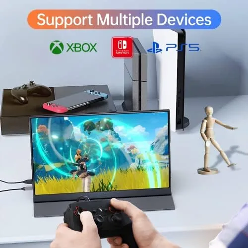 Nintendo Switch connected to the ForHelp monitor over HDMI