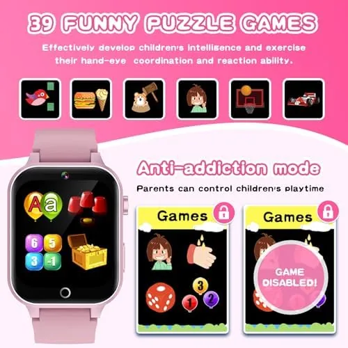 Another view of the Kids Smart Watch Gift for Girls Age 5-12, 39 Games