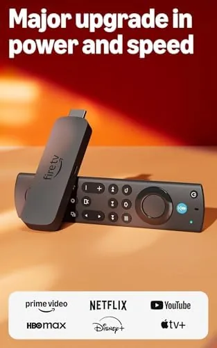 Amazon Fire TV Stick 4K Max plugged into a television HDMI port
