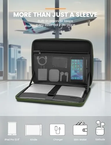 Another view of the DOMISO 17 inch Laptop Sleeve with Handle Shockproof Waterproof EVA