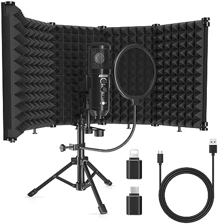 Studio Recording Microphone Isolation Shield with Pop Filter and Metal Tripod Stand, Studio Mic Review: Tested and Rated