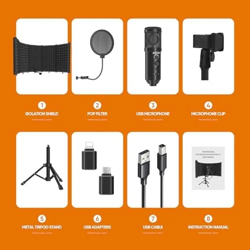 The Studio Recording Microphone Isolation Shield with Pop Filter and Metal compared in context