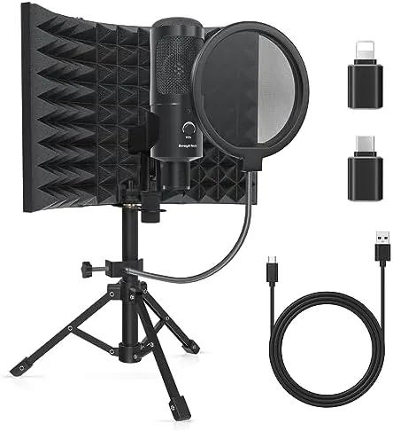 Testing the Studio Recording Microphone Isolation Shield with Pop Filter and Metal over two weeks