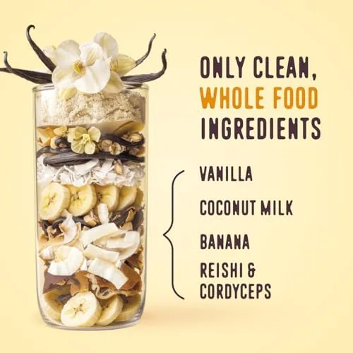 Shaker bottle with mixed vanilla shake and protein foam