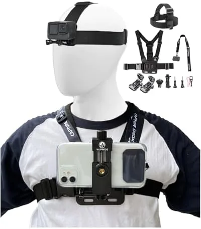 Adjustable Phone Chest Mount&Head Strap Kit,Quick-Release Harness for POV | Vlogging Hands-Free Hiking Cycling Review: Tested and Rated