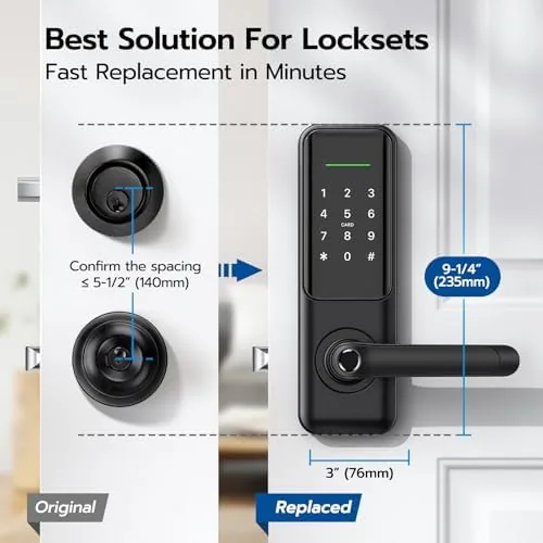 Smart lock app showing door status and user codes