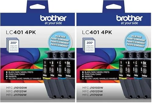 The Brother Genuine LC4014PKS Standard Yield 4-Pack Ink Cartridges ,  Includes in real use