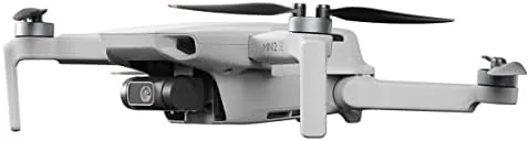 A phone screen showing the DJI app with the live video feed from the drone